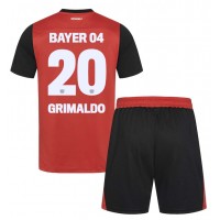 Camisa de Futebol Bayer Leverkusen Alejandro Grimaldo #20 Equipamento Principal Infantil 2024-25 Manga Curta (+ Calças curtas)